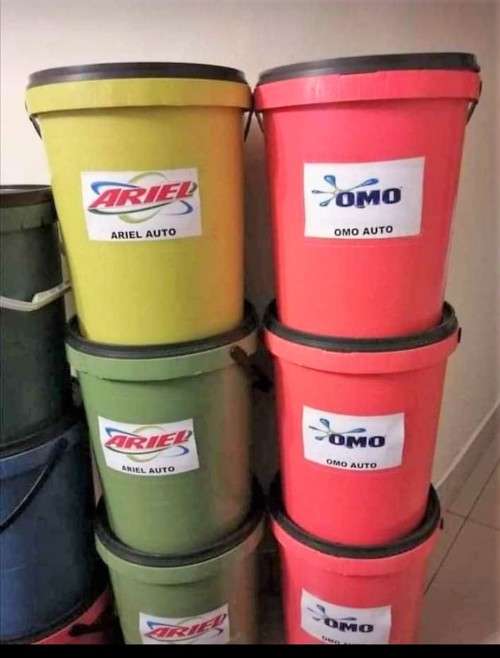 BULK BRANDED WASHING POWDER WOW***13-14 KG IN 20 LITRE BUCKET...OMO*SUNLIGHT*ARIEL &MAQ