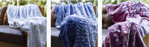 New Arrivals Super Soft Mink & Embossed Blanket 5 colours to choose from