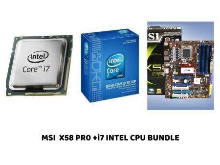 MSI MOTHER BOARD and i7 *3.06 ghz INTEL CPU **950***CPU BUNDLE UNTESTED AS NO POWER SUPPLY AVAILABLE