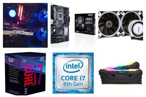 GAMING COMPUTER*INTEL I7 8700 -Asus Z370P*16gb Corsair Vengence RGB Pro 3200Mhz