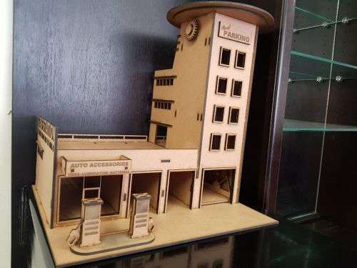 Gas station with manual lift