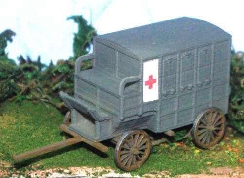 1:87 Scale - World War 1 Medical Horse Drawn Wagon Kit