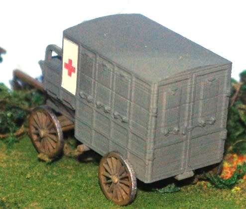1:87 Scale - World War 1 Medical Horse Drawn Wagon Kit
