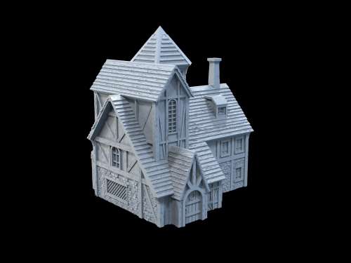1:87 Scale - Medieval Town House