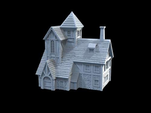 1:87 Scale - Medieval Town House