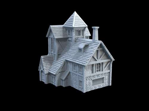 1:87 Scale - Medieval Town House