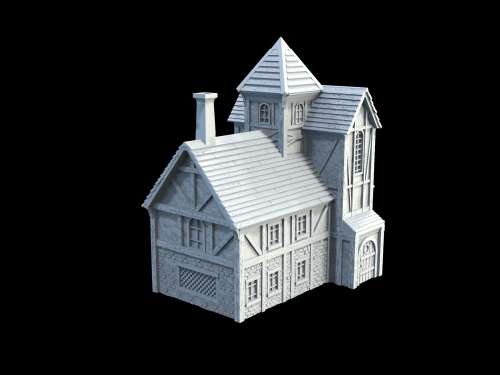 1:87 Scale - Medieval Town House