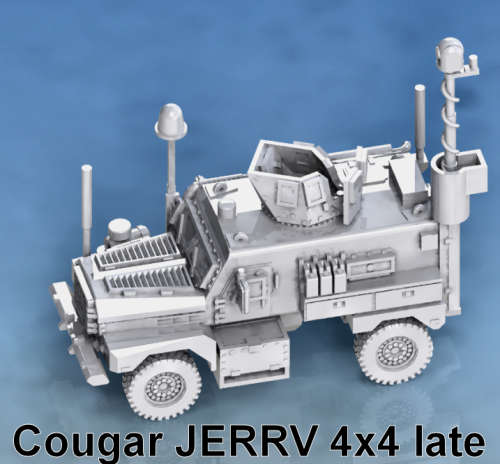 1:100 Scale - Cougar 4x4 Jerrv Late, Jerrv Extended, Dome Extended