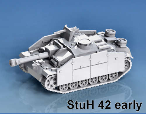 1:87 Scale - Stuh 42 - Earlym Schurzen, MG