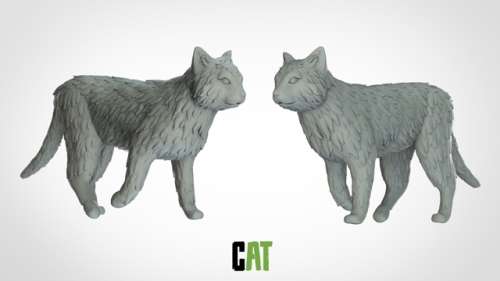 1:87 Scale - Cat (10 Pack)