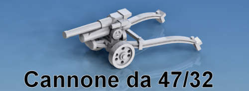 1:72 Scale - Cannone da 47/32 - With Wheels