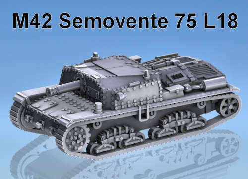 1:100 Scale - M42 Semovente 75 L18 - No Strap