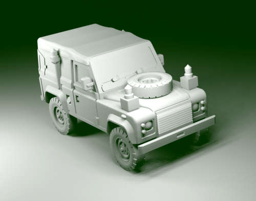 1:100 Scale - Land Rover 90 TUL Soft Top FFR Both