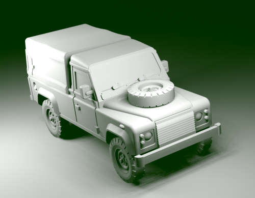 1:72 Scale - Land Rover 110 Truck Cab Closed Civilian
