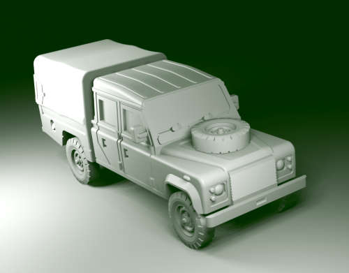 1:100 Scale - Land Rover 127 Crew cab Closed