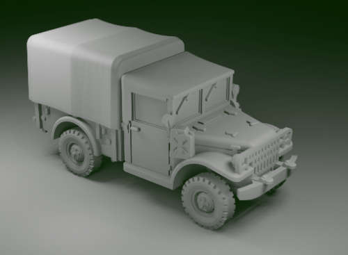 1:87 Scale - Dodge M37 - No Winch - Closed