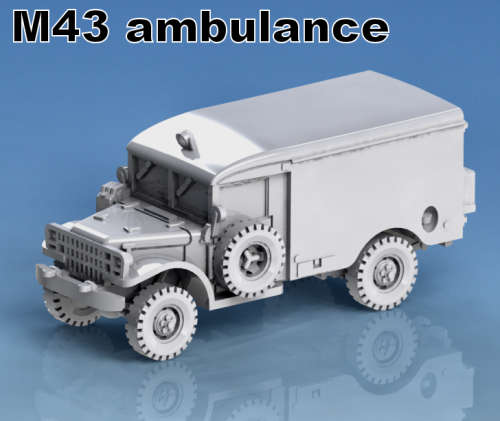 1:100 Scale - Dodge M43 Ambulance