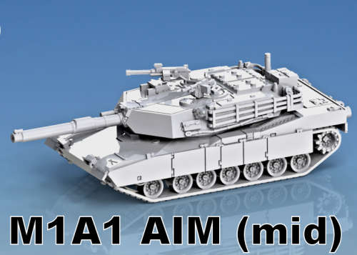1:100 Scale - M1a1 AIM Abrams Mesh - Mid Turret - Cupola Closed
