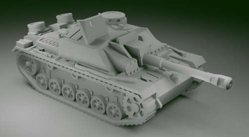 1:100 Scale - Stug IIIG - Early - MG Shield