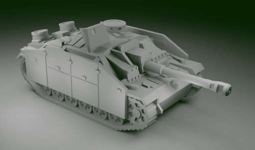 1:72 Scale - Stug IIIG - Early - Schurzen - MG Shield