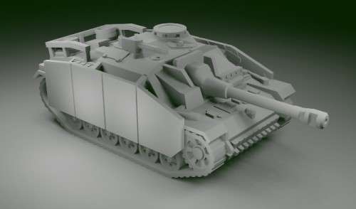 1:100 Scale - Stug IIIG - Late - Saukopf - Schurzen