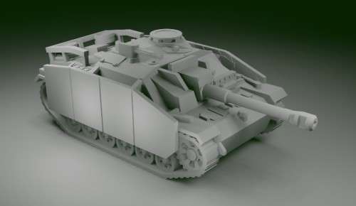 1:100 Scale - Stug IIIG - Late - Schurzen - No Track