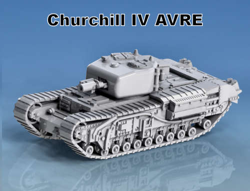 1:72 Scale - Churchill IV AVRE - Half Guards
