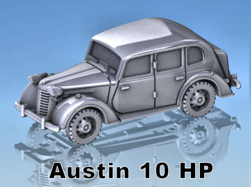 1:100 Scale - Austin 10 HP - Staff Car