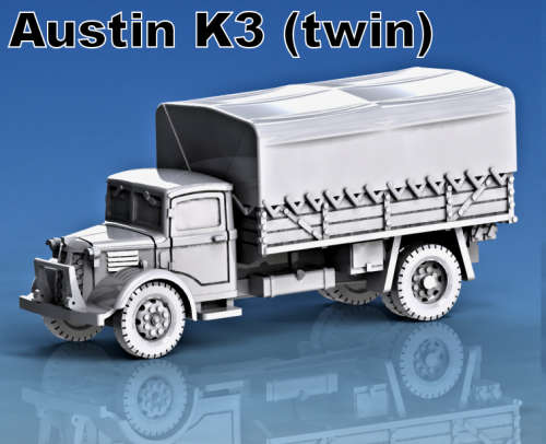 1:87 Scale - Austin K3 - Twin Wheel - Closed