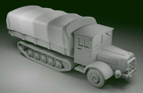 1:100 Scale - Mercedes L4500R Maultier - Late - Closed