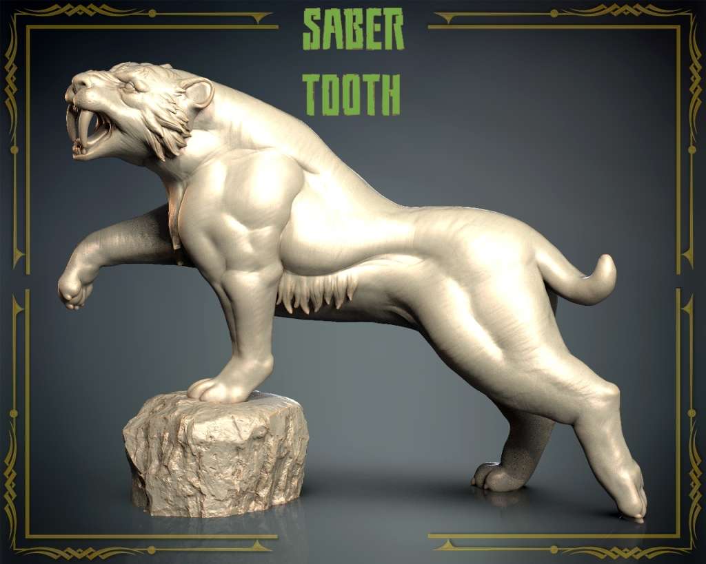 Animals Set 3 - 1:72 Scale - Saber Tooth (2 Pack)