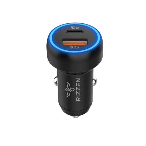 Rizzen Premium 48W Super Fast Car Charger Duo