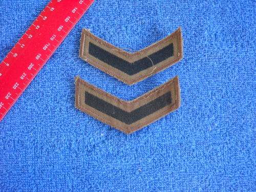 SADF - SA ARMY : Rank Corporal 1 Stripes Set (Black/Brown)