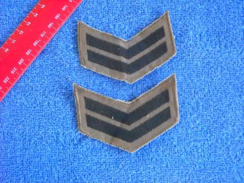 SADF - SA ARMY : Rank Corporal 2 Stripes Set (Black/Brown)