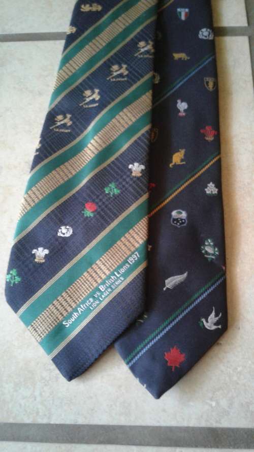 Rugby Ties Springboks vs British Lions 1997 + World Cup 1995  (One Lot)