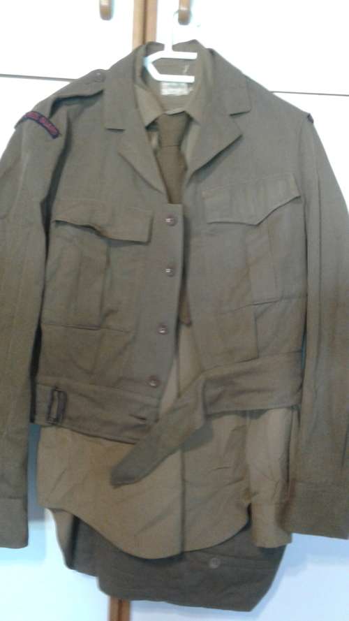 SA ARMY - SADF Battle Dress Bunny Jacket 1972, Trouser, Shirt 1966, Tie