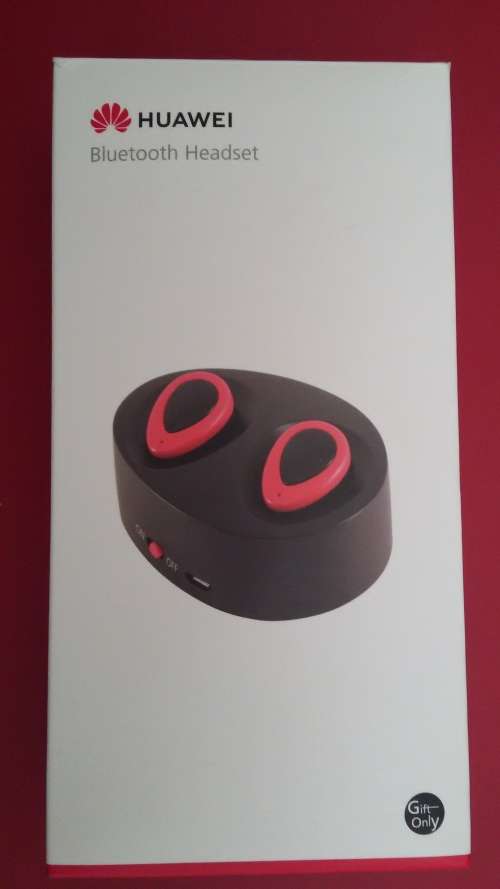 Huawei Bluetooth Ear Headset (Black/Red) - Model: TWS-K2 ( Wire less ) - New