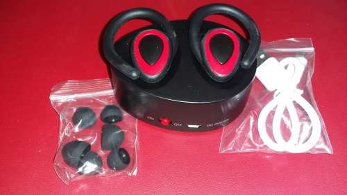Huawei Bluetooth Ear Headset (Black/Red) - Model: TWS-K2 ( Wire less ) - New