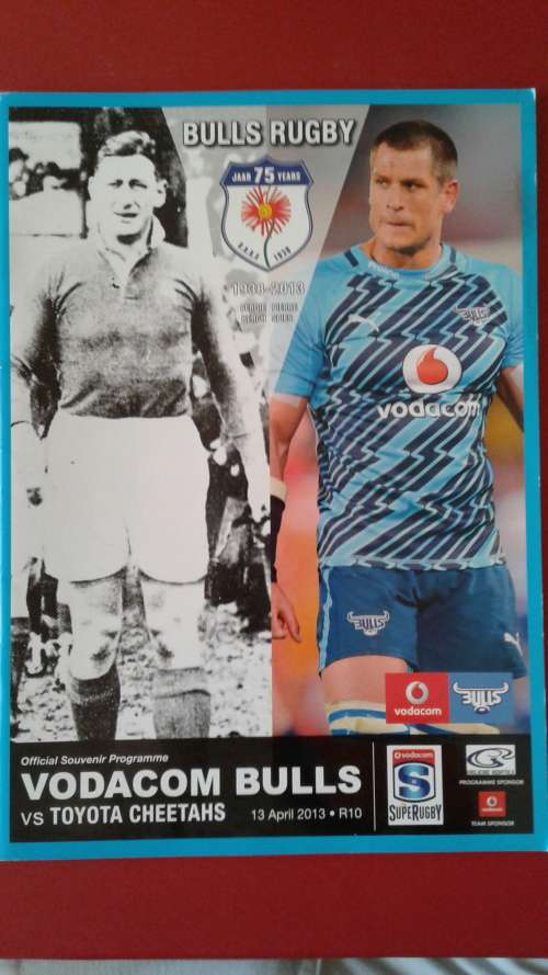 Rugby Program - SupeRugby 2013 - Bulls vs Cheetahs (Bulls Rugby 75 Years)