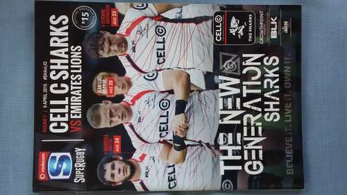 Rugby Program - SupeRugby 2016 - Sharks vs Lions