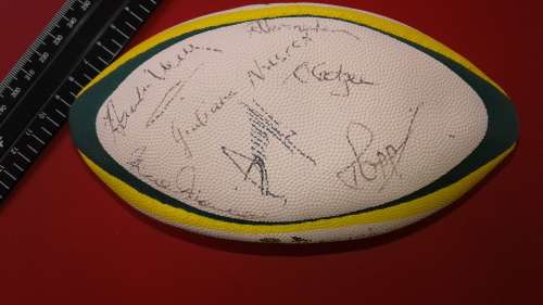 Mini Springbok Rugby Gilbert Ball with Unknown Signatures / Autographs