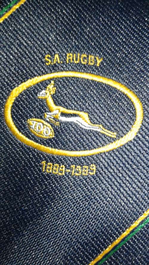 Rugby Tie - Springbok - SA Rugby 1889 - 1989