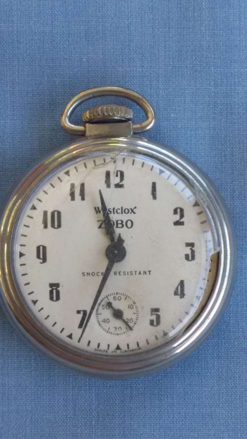 Old ZOBO Pocket Watch - Westclox , Made in Canada (repair or parts)