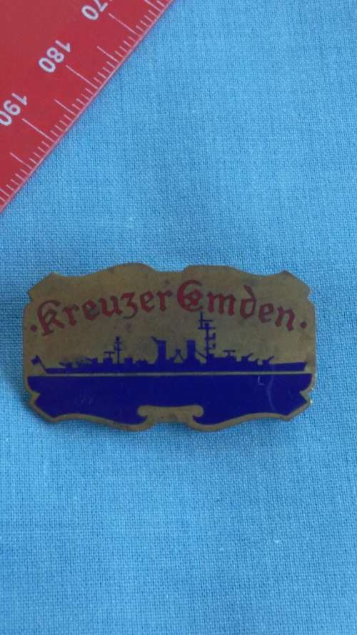 Antique WW I German Kreuzer Emden - Badge/PIN (Rare item)