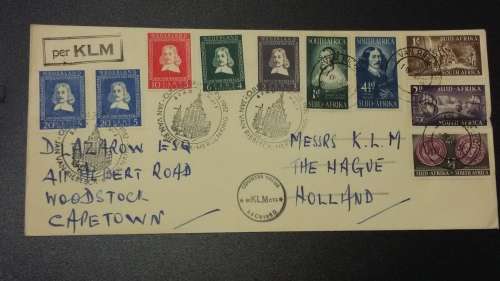 Sale - Stamps "FDC" First Day Cover : 1952 South Africa & Nederland