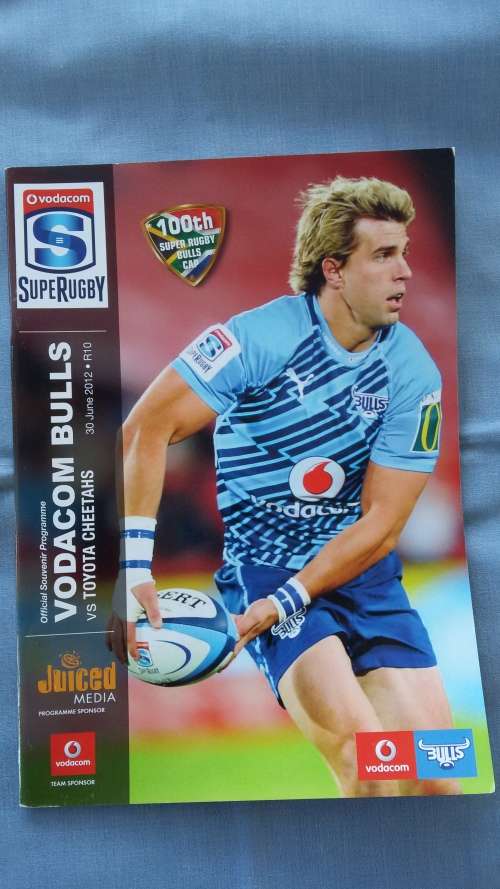 Rugby Program - SupeRugby 2012 - Bulls vs Cheethas 100 S-Cap Wynand Olivier