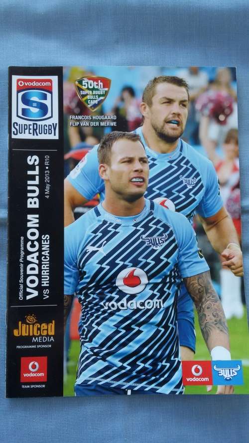 Rugby Program - SupeRugby 2013 - Bulls vs Hurricanes 50 S-Cap Hougaard + vd Merwe