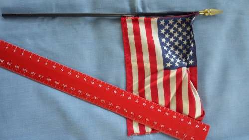 Old International Mini Desk Flag - U.S.A.