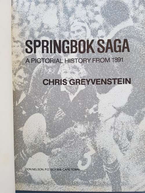 Rugby Book - SPRINGBOK SAGE
