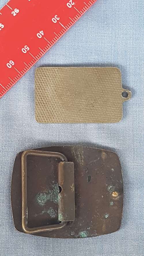 Iscor / Sishen - Metal Belt Buckle + Badge